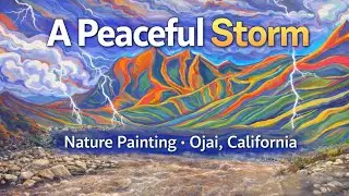 Relaxing painting and river walk after a rain storm in Ojai, California