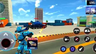 Flying Limo Robot Car Transform: Police Robot Game #2