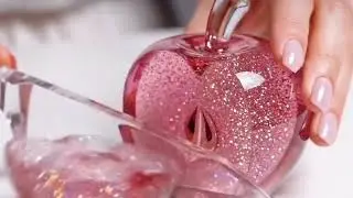 Glass apple 🍎🍏 cutting video #glassapple 