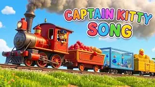 Choo Choo Meow! 🚂 Captain Kitty&rsquo;s Train Song | Learn Colors & Nursery Rhyme for Kids