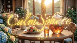 Golden Afternoon 🍵 A Warm Blend of Tea, Flowers & Music | CalmSphere