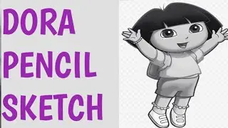 How to draw Dora cartoon drawing, sketch. Pencil sketch | Easy drawing #skarts