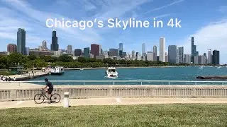 Chicago’s skyline in 4k 🌇🌞🏝️ #chicagodowntown #chicago #skyline