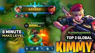 SAVAGE! Kimmy Fast Farm Jungle Build [ Kimmy Best Build Top Global ] By &sect;Undefeatable&sect;. - MLBB