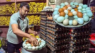 This Man Sells Popular Street Food Boiled Egg or Siddo Dim | Extreme Eggs peel Skills! Street Food
