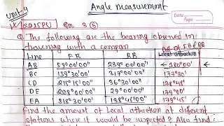 Calculate the true bearing|Compass surveying numerical|Diploma Civil CTEVT|BE Civil PU TU KU PoU