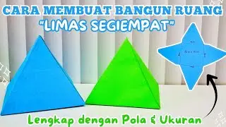 Cara Membuat Bangun Ruang Limas Segi Empat dari Kertas Karton || Membuat Jaring Jaring Limas