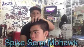 Spike Semi Mohawk simple cut for the barber beginner by Jazz pattern
