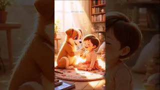🐶 Puppy&rsquo;s Magical Gift Moment ✨ #POVJoy #ChildhoodWonder #HeartGlow