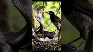Bird vs snake 🐍 vs 🦅Ai video #birds #wildlife 🔥😱#nature