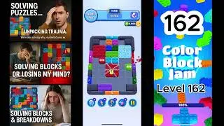 Color Block Jam Level 162 Solution &ndash; The Calm Before the Chaos #colorblockjam #factsnotfiction