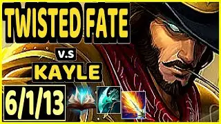 TWISTED FATE vs KAYLE - 6/1/13 KDA MID GAMEPLAY - EUW Ranked MASTER