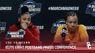 USC WBB's Lindsay Gottlieb, JuJu Watkins and McKenzie Forbes | Elite 8 Postgame Press Conference