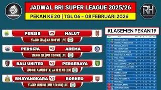 Jadwal Bri Liga 1 2025 Pekan ke 20~PERSIB VS MALUT~Klasemen Bri Super League Terbaru~Live Indosiar