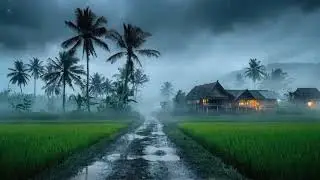 Rain & Soft Piano For Deep Sleep / Relaxing Night Sound