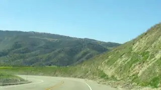 Downhill drive to Del Valle Regional Park