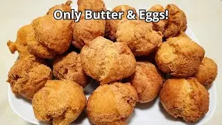 Fried Mini Cakes with Only Butter and Eggs | Easy Lemon Snack Recipe