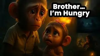 Brother&hellip; I&rsquo;m Hungry 😢 | Emotional Monkey Story That Will Break Your Heart