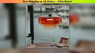 Modern Pendant Lamps Simple Vintage Glass Lampshade Minimalist Dining Room Cafe Bar LED Chandelier