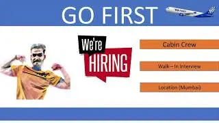 Go First Cabin Crew Vacancy