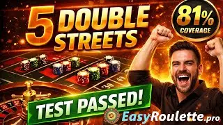 FIVE DOUBLE STREETS Strategy Test - 81% Coverage - Test Passed! | EasyRoulette.pro