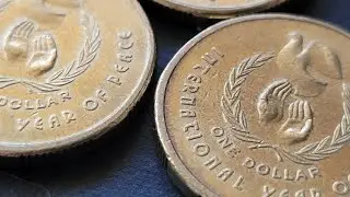 Australia 1986 $1 coin value Year of Peace