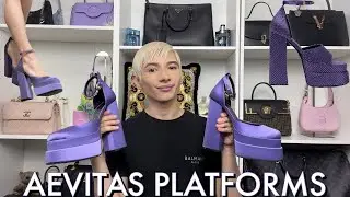VERSACE AEVITAS DOUBLE PLATFORM HEELS UNBOXING/TRY ON!!! Are They Worth It?