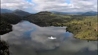 DOLPHIN DOWN!  Cotter Dam to the hills in Formation (AtomRC Dolphin flight)