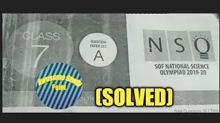 SOF NSO Class 7 Previous year question paper 2019-20 ll Set A