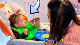 O NOAH COMEU PELA PRIMEIRA VEZ! *começamos a introdução alimentar*