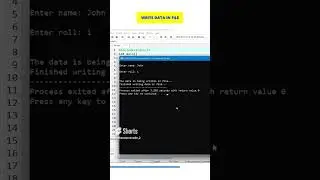 C Write Data in File #fyp #shorts #c #cpp #cprogramming #filehandling #fypシ #viral #reels #comment