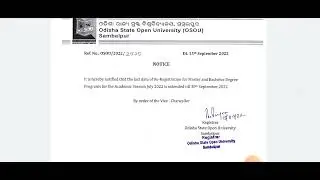 OSOU Re- admission date extend // osou readmission date //
