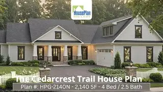 HPG-2140N - 4 Bed / 2.5 Bath Modern Farmhouse Plan by House Plan Gallery
