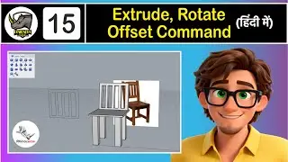 Rhino 3D Extrude, Rotate & Offset Command Explained | Rhino 8 Hindi Tutorial