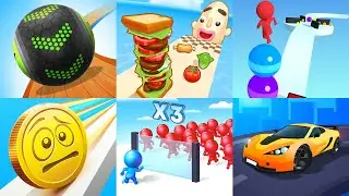 Going Balls Vs Sandwich Runner, Stack Rider Vs Coin Rush, Mob Control Vs Race Master 3D