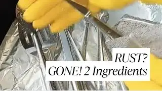 How to Easily Remove Rust from Cutlery: The Lemon Juice and Salt Method ✔️ [COMPLIATION] #shorts