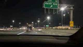 Crossing The Fort McHenry Tunnel Northbound In Baltimore At Night 