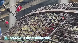 YASKAWA robot welding rebar project #yaskawa #weldingrobot