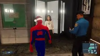 Marvel's Spider Man Remastered christmas spider man suit gameplay mod on PC