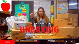 TEACHER UNBOXING HAUL PART 2 | School Budget Money Teacher Edition | Paulina Rosie