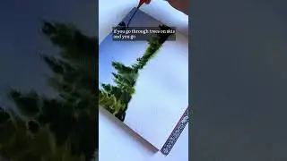 Paint a snowy landscape with me ✨
