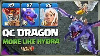 Th15 QC Dragon Attack Strategy | 7 Dragon + 5 Healers - Th15 Attack Strategy Clash of clans coc