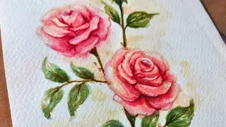 How to Paint Beautiful Roses in Watercolor | Easy Step by Step Tutorial for Beginners