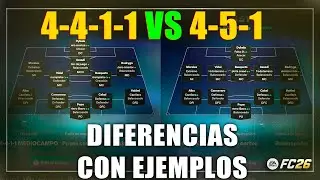 Diferencias entre 4-4-1-1 y 4-5-1 | ¿Cuál es mejor? ✅