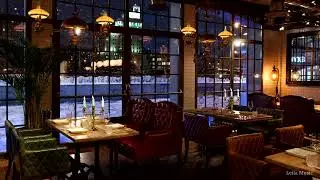 Winter Coffee Shop with Relaxing Jazz Music for Study, Work, Rest