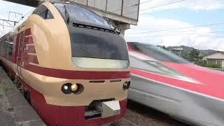 秋田新幹線E6系こまちがE653系国鉄色を追い抜きした日  Akita shinkansen ＆ Extra trains