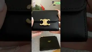 Шкіряний гаманець в стилі celine 2025