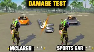 Mclaren Damage Ability Test | McLaren Vs Sports Car Damage Comparison In Free Fire