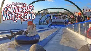 Real Ice Slide at Hyde Park Winter Wonderland (Dec 2021) [4K]