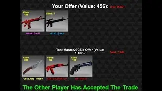 Roblox- Counter Blox Trading away M4A4 Devil